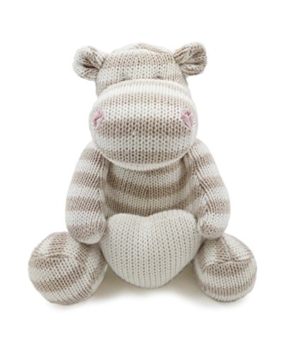 Kiyi-Gift Bebé Juguete | Adorable Juguete de Peluche de Hipopótamo con Corazón | Algodón Orgánico Suave para bebé