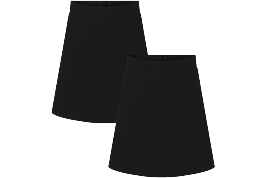 Girls Skorts 2 Pack PE Games School Uniform 2 in 1 Shorts Skirt 7 to 16 Years