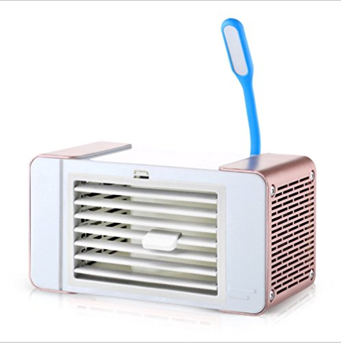 Preisvergleich Produktbild HUOXIAO Tragbare Mini Aircon Blattloser USB Wiederaufladbare Lüfter Luftkühler Luftreiniger Sommer Luftbefeuchter USB Tragbare Lüfter