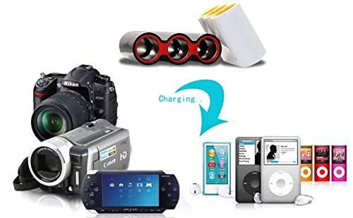 DaoRier 2-Port USB KfZ Ladegerät mit 3-Port Zigarettenanzünder Steckdose 120W DC 12V-24V 2.1A für Iphone Handy,Tablet GPS(Schwarz) - 2