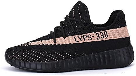Poll Verll Mens Womens Unisex Couple Casual Fashion Sneakers Breathable Athletic Running Shoes โฆ (EU 41/UK 7, Black/Beige-330)