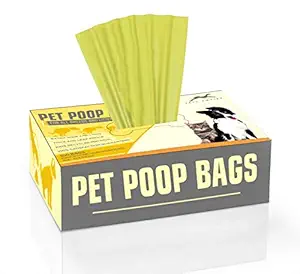 Pets Empire Pet Waste Bags Dog Poop Bags Unscented Biodegradable Dog Paw Prints (Color May Vary) (9.1 x 11.6 Inch (100 Bags)