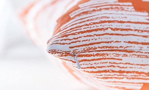 TreeWool®, (2er Pack) Ikat Chevron Design Baumwolle Dekoratives Kissenbezüg (Orange, 40 x 40 cm) - 4