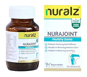 Nuralz NuraJoint Capsules ? Ayurvedic Medicine for Joint Pain, Knee Pain, Back Pain, Swelling (30 Capsules)