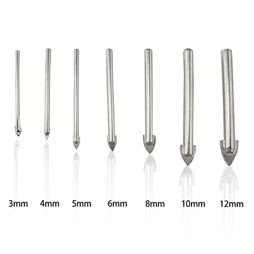 Aussel 7 Stücke Alloy Expert-Keramik-Fliese Bohrerset Spiegel / Glas / Fliesen-Bohrwerkzeug