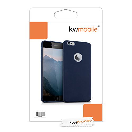 kwmobile Funda para Apple iPhone 6 Plus   6S Plus - Carcasa para m  vil en  TPU Silicona  - Protector  Trasero  en  Azul Oscuro Mate 