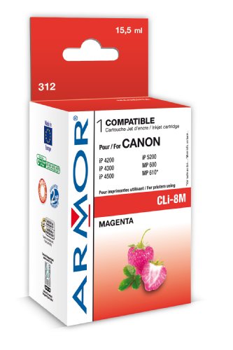 Armor K12385 Cartouche compatible pour Imprimante Jet d encre Canon IP4200  IP4300  MP500  MP600 S  rie Magenta