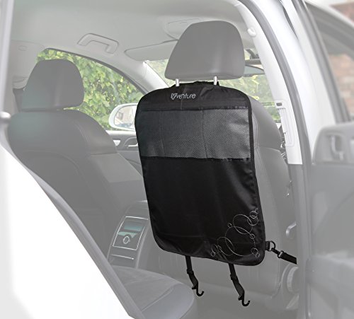 Wagen Sie-Premium Car Seat Protector-Kick-Matten (schwarz, Packung mit 2) - 3