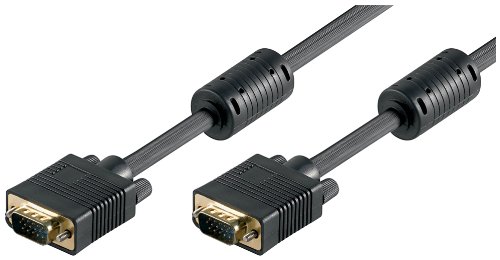 Wentronic Monitorkabel (15-polig HD Stecker auf 15-polig HD Stecker, SVGA, XGA) 15m schwarz
