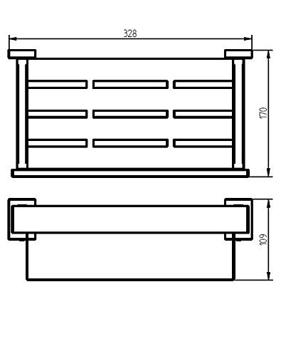 HACEKA Edge Ablagekorbe, verchromt, 1143821 - 7