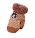 Produktbild KDSANSO Mädchen Jungen Fleece Handschuhe Stripped Patterns Velet Fäustlinge mit Kunstpelz Dicke Warme Weiche Volle Fingerhandschuhe Geschenk für Kinder