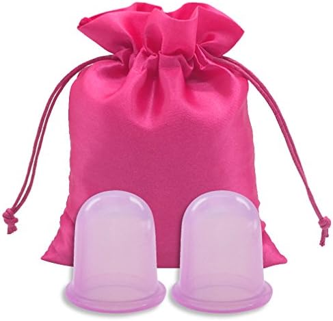 XiangWeiYu 2Pieces Classic Anti Cellulite Silicone Vacuum Cupping ,Myofascial Release Tight Muscles Deep Tissue With Free Bag(Purple)
