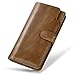Produktbild WHWH Men's Long Multifunktions-Leder-Taschenhalter Multi-Card-Paket Business Clutch Bag Diebstahlschutz-Paket Zip Coin Pocket,Khaki-OneSize