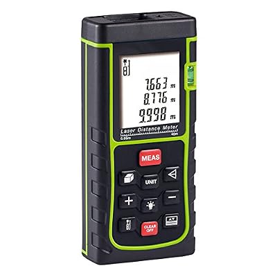 TOTOBAY Télémetre Laser Numérique, Mètre Laser Numérique Portable Mesure Mètre Distance de 0.05 à 40m avec LCD Rétro-Eclairage, Laser Mesure Distance, Surface, Volume Pour Bricolage(40M/131ft)
