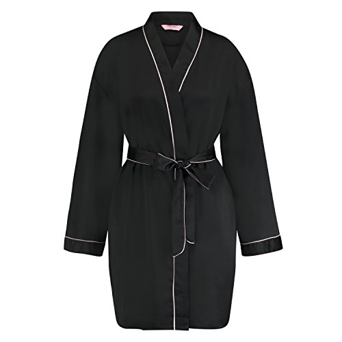Preisvergleich Produktbild Hunkemöller Damen Kimono Satin Schwarz M / L116347