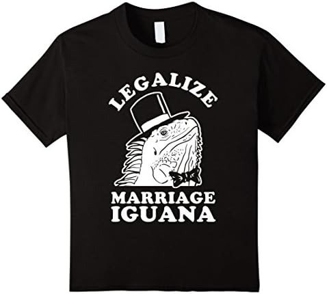 Kids Legalize Marriage Iguana T-Shirt   Funny Iguana Lizard Shirt 12 Black