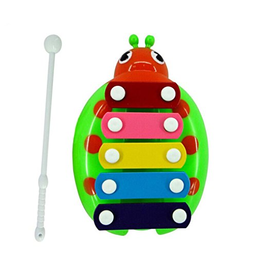 FEITONG Infant Kids Love 5-Note Xylophone Musical Toys Wisdom Development Beetle