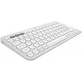 Logitech Pebble Keys 2 K380s, Bluetooth &ccedil;ok cihazlı klavye, kısayollar, şık ve taşınabilir, kolay anahtar, Windows, macOS, iP