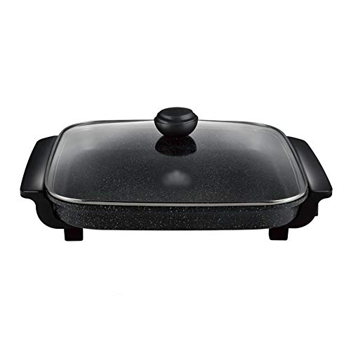 Preisvergleich Produktbild SJZC Pfännchen Grill antihaftbeschichtet wärmeisolierten Partygril Naturgrillstein Stufenlos regelbarer Thermostat 1948