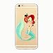 Produktbild KSHOP Schutzhülle Premium Zubehör für iPhone SE /iphone5 /iphone 5S Hülle Fall Ultra Slim Transparent Abdeckung mit Funktion weicher TPU Silikon Bumper Anti-Fingerprint Haut Abdeckung Shell Animation gemalt Muster - rote Haare Meerjungfrau Mermaid