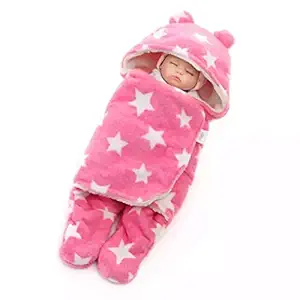 First Kick New Born Baby Blanket Pack of Super Soft Wearable Baby Wrapper Cum Baby Sleeping Bag for Baby Boys, Baby Girls, Babies (76cm x 70cm, 0-6 Months)