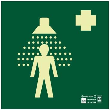 astlight sal5010. GFI Emergency Shower Sign – Photoluminescent Multicolor