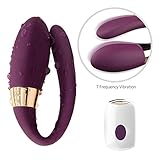 Wearable U Shape Toy Women Silicone Vibrantor for Women Bullet G- Spot Simulator for Female Sex-Toes for Couples with Strong Motor U-Type Love Relaxation Tools for Lover Flirting Fun Pleasure
