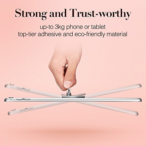 ESR  2 Unidades  Anillo para el M  vil con Soporte  Soporte para Tel  fono  Giratorio de 360    de Metal Soporte Anillo M  vil para iPhone 7  6s Plus 6  SE Samsung Galaxy  Xiaomi  Huawei  BQ  Negro  Oro Rosa 