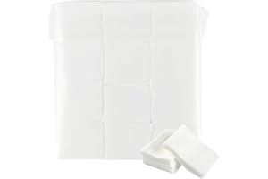 VASANA Lot de 1200 cotons carrés non tissés blancs pour le visage, doux, fins et non pelucheux, pour démaquillant, vernis à ongles