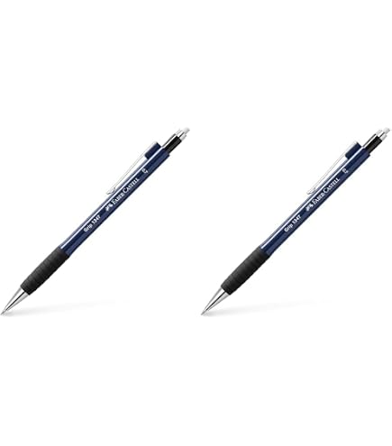 Faber-Castell Drehbleistift 1,4 Mm – Mit 8 Ersatzminen (Härte B), Blauer Schaft, Radierer