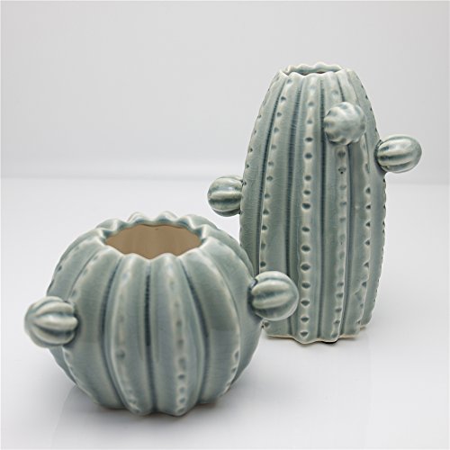 Deko Vase Kaktus mit mehreren Motiven Keramik (7224) - 3