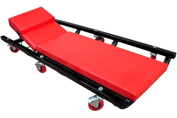 vidaXL Chariot de Visite Réglable avec 6 roulettes Atelier Mécanicien Garage