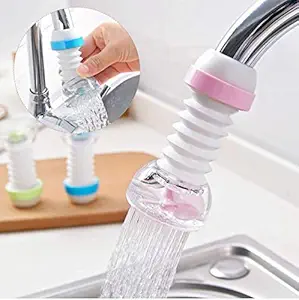 SHOP N BUY 360 Degree Antispattering Water-Saving Extended Filter Kitchen Plastic Faucet/Pipe Hose Swivel Adjustable Nozzle Shower Head (Multicolour, Standard Size)