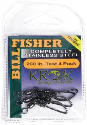 Billfisher SSKS200-4Pk Krok Snap Fishing Swivels