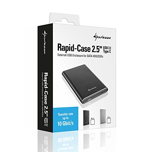 Sharkoon Rapid-Case 2,5″ USB 3.1 Type C Gehäuse schwarz - 4