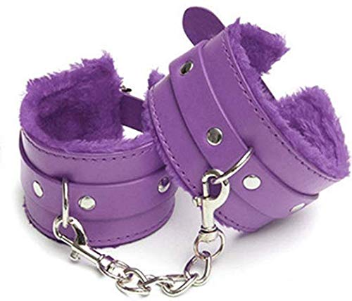 Niu-Man Manette Regolabili in Pelle soffice e morbide morbide Manette multifunzionali in Pelle di Pelliccia soffice