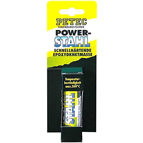 Preisvergleich Produktbild Petec Power Stahl Schnellhärtende Epoxyd-Knetmasse 50g 97450 4013558974507