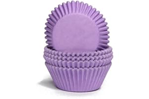 Miss Bakery's House® Pirottini in carta - standard - malva - 75 pezzi - Ø 5 cm x 3 cm - resistenti al forno - per muffin e cupcakes - da cuocere in fornetto