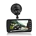 Produktbild Hermosairis 4 Zoll HD 1080P Doppelobjektiv-Kamera-Auto DVR Auto-Videogerät G-Sensor-Nachtsicht 170 Grad-Schlag-Nocken S9000 volles Programm