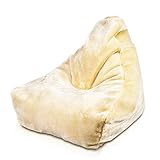 Furini Keiko M Shaggy Pouf Poire en Fourrure synthétique Ajustement Parfait pour Country Interiors 85 x 100 cm 290 l