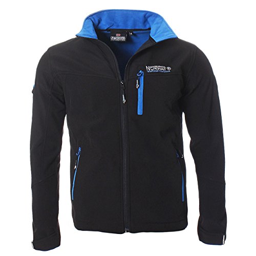 1L3 Geographical Norway Tower Men 038 Herren Softshell Schwarz-Blau Gr. M
