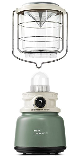 LiteXpress CAMP 71 Retro Camping Laterne, 24 Hochleistungs-LEDs, 3 Farbtemperaturen, bis zu 1000 Lumen ANSI FL1, Kunststoffgehäuse, grün /creme LXL907078B - 3