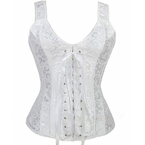 aizen Bustino Corsetto Taglie Forti Sexy Burlesque Donna Modellante Elegante Intimo Donna Bianca s
