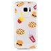 Produktbild MUTOUREN TPU Case-für Samsung Galaxy S7 Edge Schutzhülle/Hülle/Handyhülle-Silikon-Kasten-Abdeckungsschutz - Ultra dünn Durchsichtig Kristall Anti-scratch Drucken Handycover-Hamburger und Französisch frites
