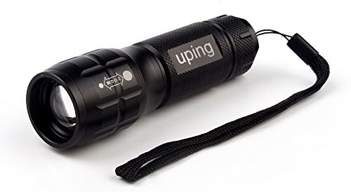 Uping LED Adjustable Mini Flashlight | Handheld Focus Portable Tactical Flashlight Torch of Zoomable | Black