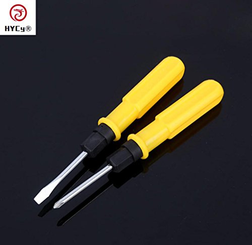 Preisvergleich Produktbild Hycy 3Pcs 2 3 4 Zoll Flache Spitze Doppelkopf Schraubendreher Handwerkzeug Dienstprogramm Austauschbare Kopf Schraubendreher