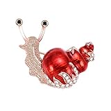 schmuck broschen shop Gewicht: ca. 15g Domybest Brosche Damen Herren Tierform modern Vintage elegant (Schnecke)