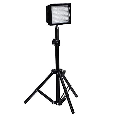 Bestlight Photographie 216 LED Studio Vidéo Lumière Torche Photo Flash LED Kit, Compris (1) W216 Réglables Ultra Haute Puissance Panneau DSLR Caméscope LED Vidéo Lumières (1) 32"/80cm Pieds d'Éclairage Supports de Lumière Studio