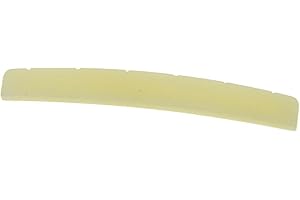 KAISH Curved 43mm Unbleached Pure Bone Nut Guitar Slotted Bone Nut for Strat/Tele 43x3.2mm