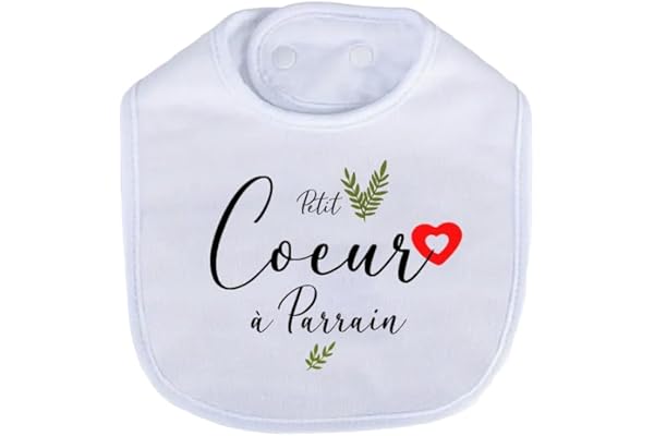 Bavoir naissance marraine/body cadeau naissance personnalisé/bavoir marraine/Cadeau bebe naissance bavoir/Cadeau bébé naissance (Parrain)